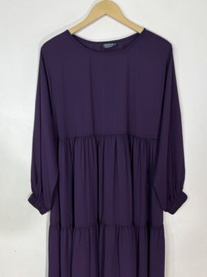 Purple - Frill Maxi Abaya HJ1074 - Image 2