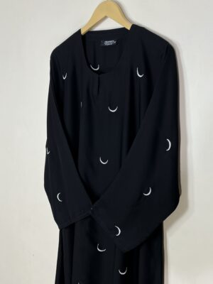 Black - Celestial Moon Abaya HJ1096 - Image 2