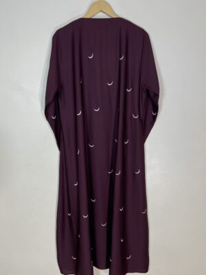 Maroon - Celestial Moon Abaya HJ1095 - Image 3