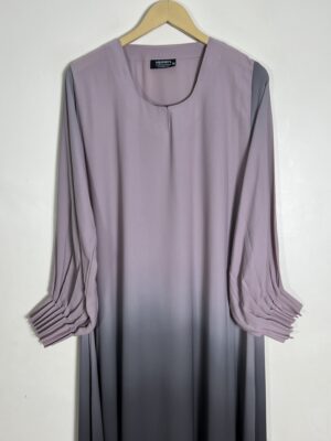 Baby Pink - Luxe Dual Tone Abaya HJ1039 - Image 2