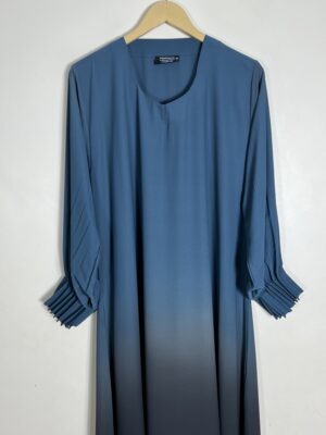 Prussian Blue - Luxe Dual Tone Abaya HJ1037 - Image 2