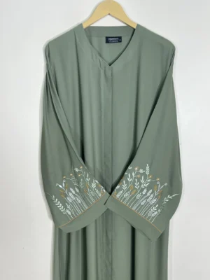 Fern - Embroidered Bloom Abaya HJ1108 - Image 2