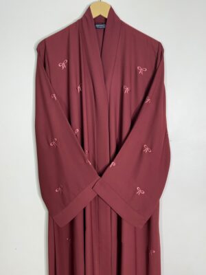 Rosewood - Classic Bow Abaya HJ1103 - Image 2